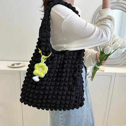 Women Girls Large Capacity Shoulder Bags Female Tote Bags Underarm Bags Causual Shopping Handbags(Pendants not included)