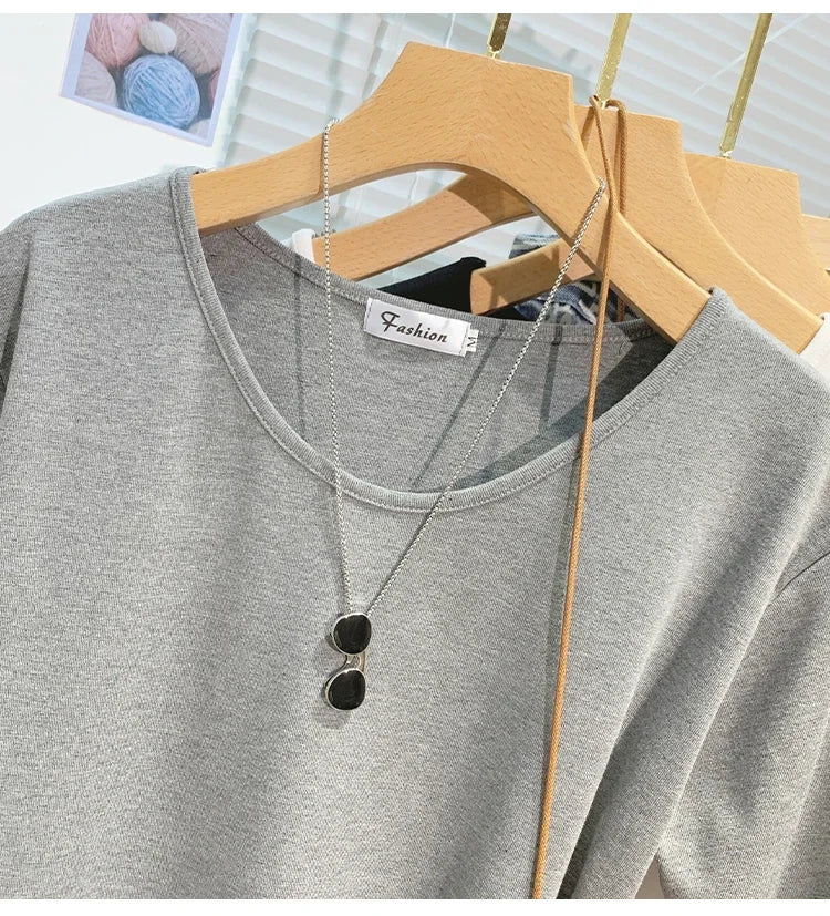 2025 Women T Shirt Girls T-Shirt Woman Clothes Tops Tshirt Female Short Sleeve Spring Tee Sexy Y2k Top White New