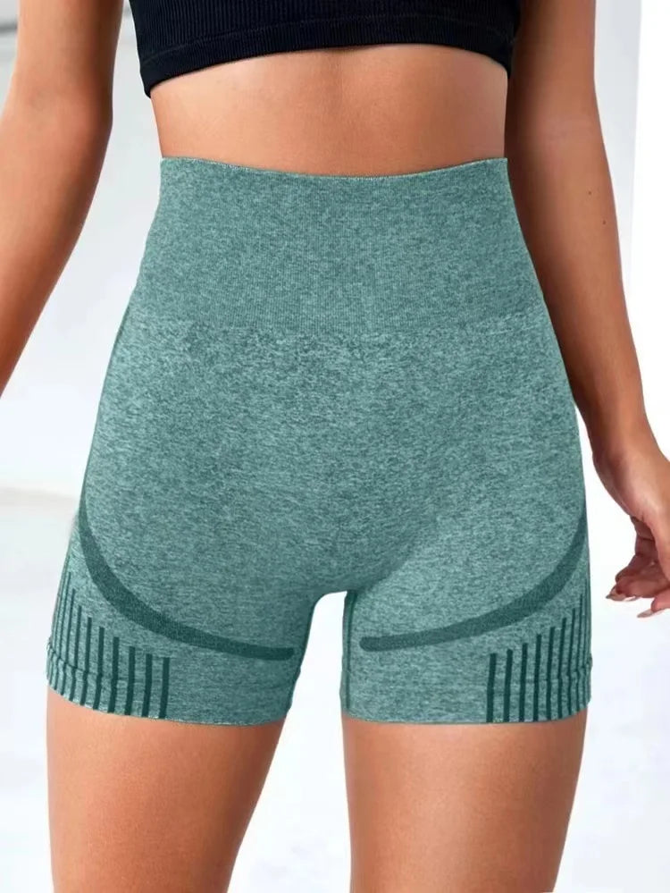 Women Yoga Shorts Women High Waist Workout Shorts Lift Butt Fitness Pants Sportswear Fitness Yoga Push Up Yoga Gym Running Short