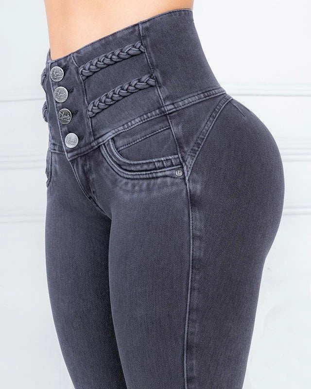 2025 Skinny Jeans For Women Stretch Gray and Blue Denim Sexy High Waist Slim Female Fashion Office Trendy Waisted Vintage Pants