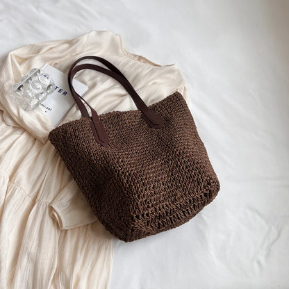 Women Shouder Bag Bohemian Straw Underarm Bag Summer Beach Woven Armpit Bag Large Casual Crochet Tote Bag Shopping Bags