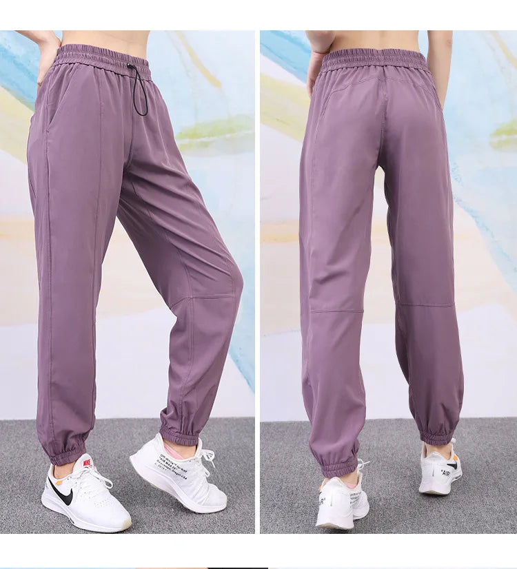 Women Yoga Training Pants Sports Trousers Exercise Fitness High Waist Sportswear Running Jogging Pants Workout Yoga Sweatpants