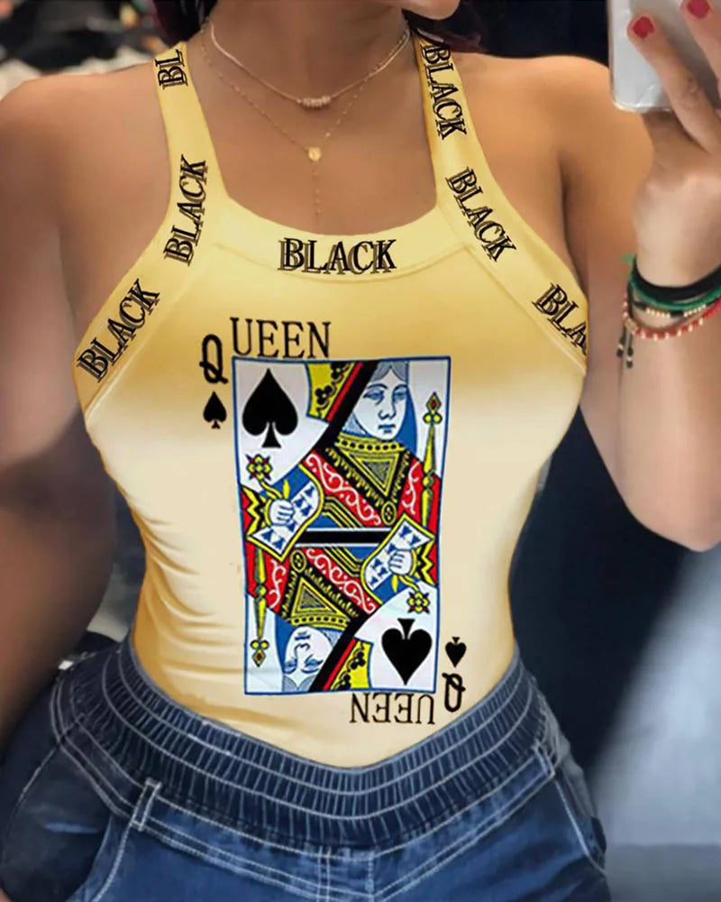 Y2K Vest Sexy Camisole Top Printed Vest 25 Colors Size 6 Spicy Girl Sexy Tight Summer U-Neck Basic Versatile Fashion Camis Tops