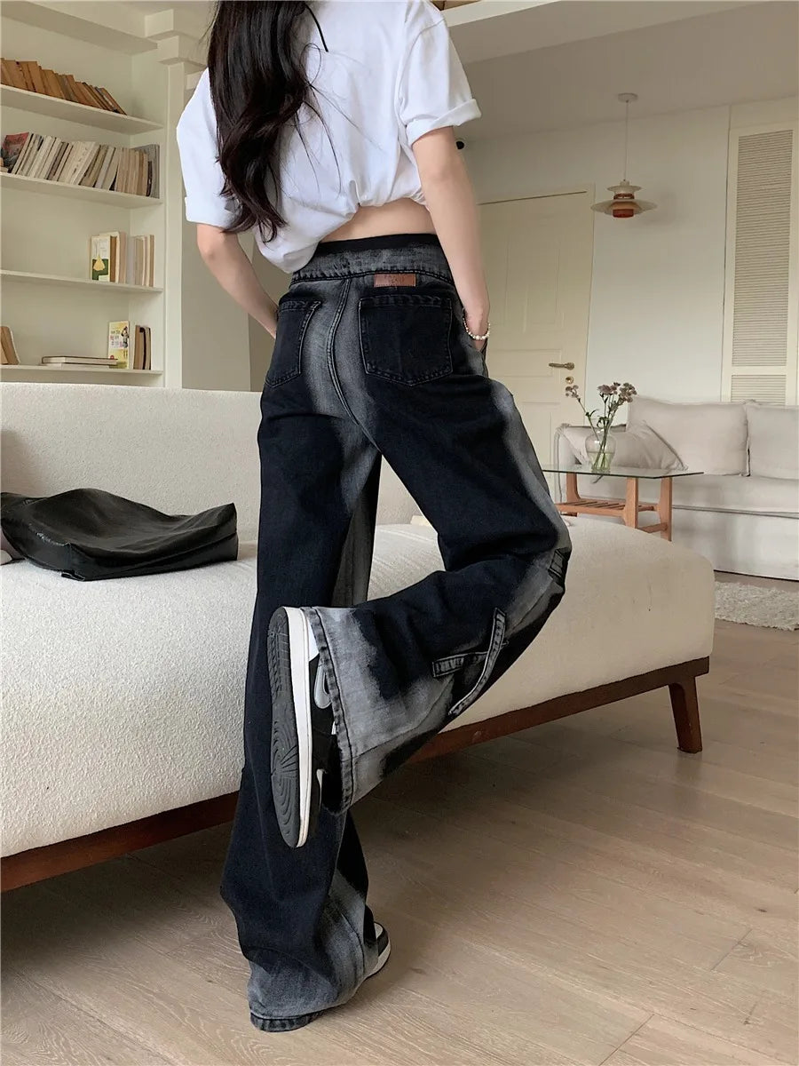 Women Jeans Baggy Aesthetic Vintage Aesthetic Oversize Cowboy Pants Harajuku Streetwear Emo Trashy Denim High Street Trousers