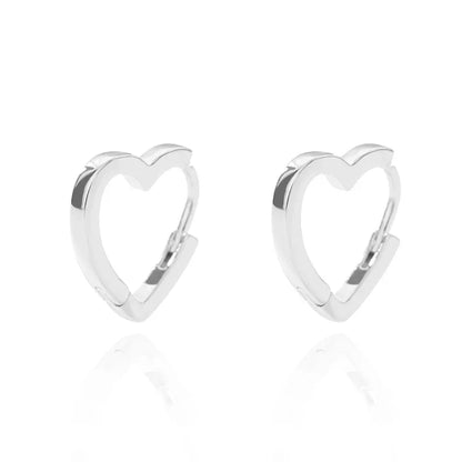 Heart Stainless Steel Earrings for Women Zircon Gold Color Hoop Earring Aesthetic Waterproof Ear Piercing Jewelry Accessories