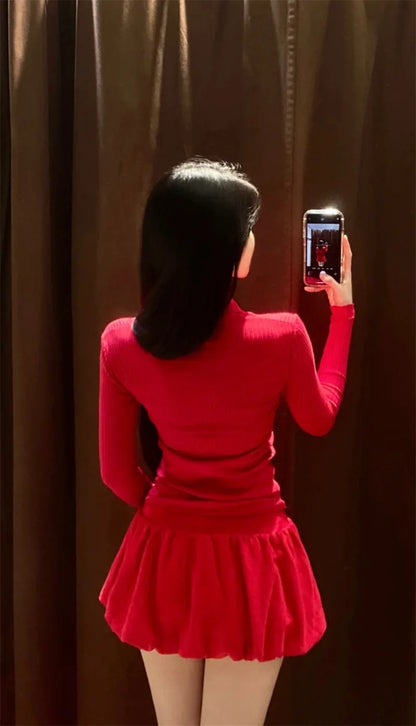 Women's Tops New Fall 2025 Solid Color Long Sleeve Lapel Slim Knit Top Sexy V-Neck Design Casual Fashion Personality Versatile