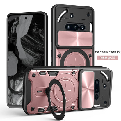 Protective Cover For Nothing Phone 3a Case With Ring Stand Holder Lens Protection Fundas Coque Capa