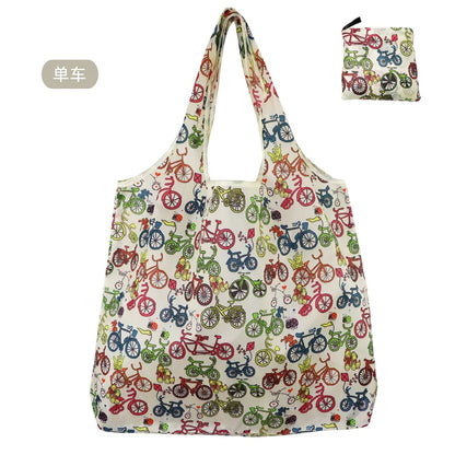 Reusable Shopping Bags Foldable Large Size Women Shopping Bags Totes Heavy Duty Washable Cloth Grocery Bags Eco-Friendly Bags