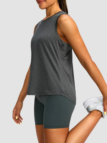Women s Workout Tops Racerback Athletic Tank Tops Sleeveless Loose Fit Yoga Running Gym Shirts For Women