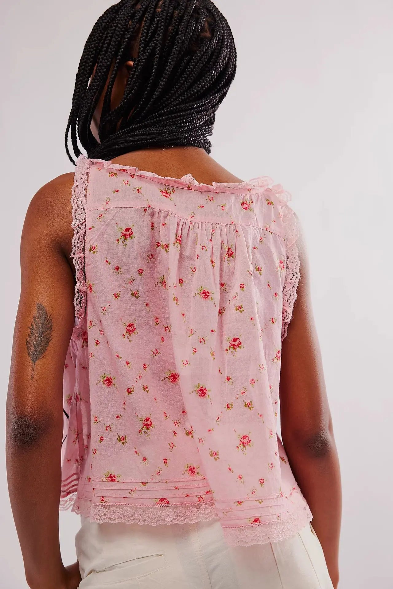 Women Sexy Crop Tops Sleeveless Boho Free Style Tank Tops Splice Lace Hippie Tops Button Down Summer Caimis Tee Top Female Cloth