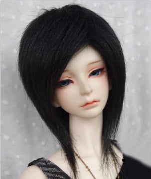 D09-P389 children handmade toy   1/12 1/8 1/6 1/4 1/3 MSD bjd doll wig red blue pink black DIY long straight hair 1pcs