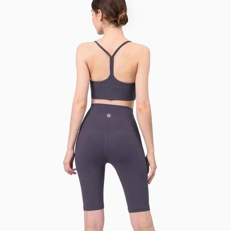 Five Yoga Pants Women Skinny High Waisted Hip Lifting Fitness Yoga Shorts