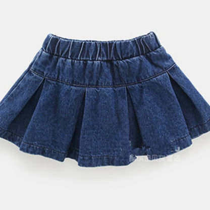 Girls Jean Skirt 2024 Summer New Casual Fashion Solid Color Lightweight Skirt Loose and Comfortable Childrens Clothing