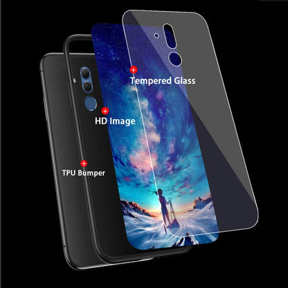 Custom Glass Phone Case for iPhone 13 14 12 7 8 Plus X 11 Pro XS MAX XR 6 SE 6s Cover DIY Customized Design Picture Name Photo