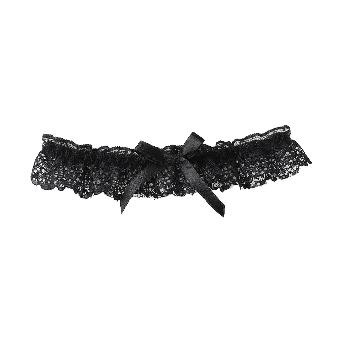 Women Sexy Bow Lace Choker Necklaces Torques Collar Floral Bowknot Wedding Party Cosplay Lolita Fashion Girls Elastic Neck Ring