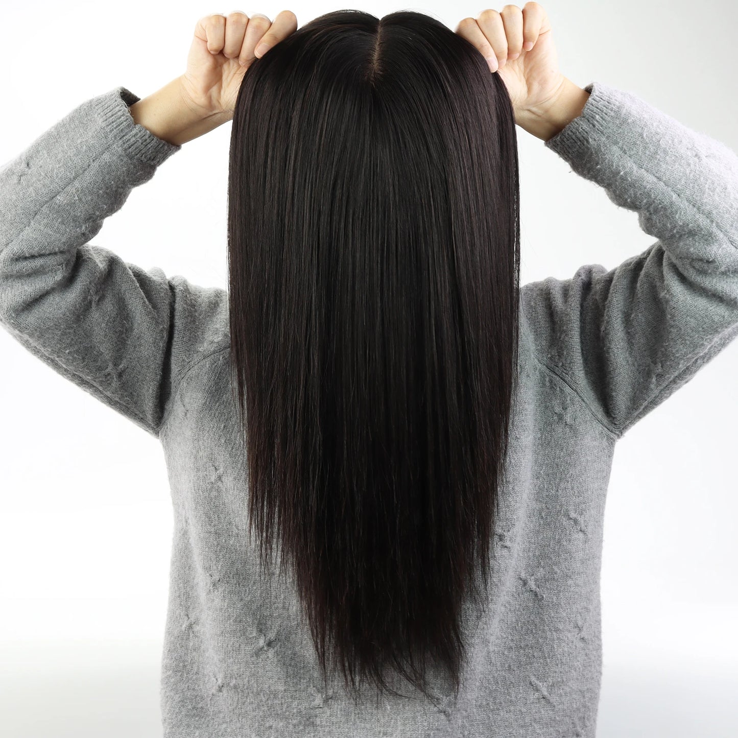 6x6“ Silk Top Full Lace Wig with PU front Real Virgin European Human Hair Wig for Women Silk Base with Elastic Net Wear to go