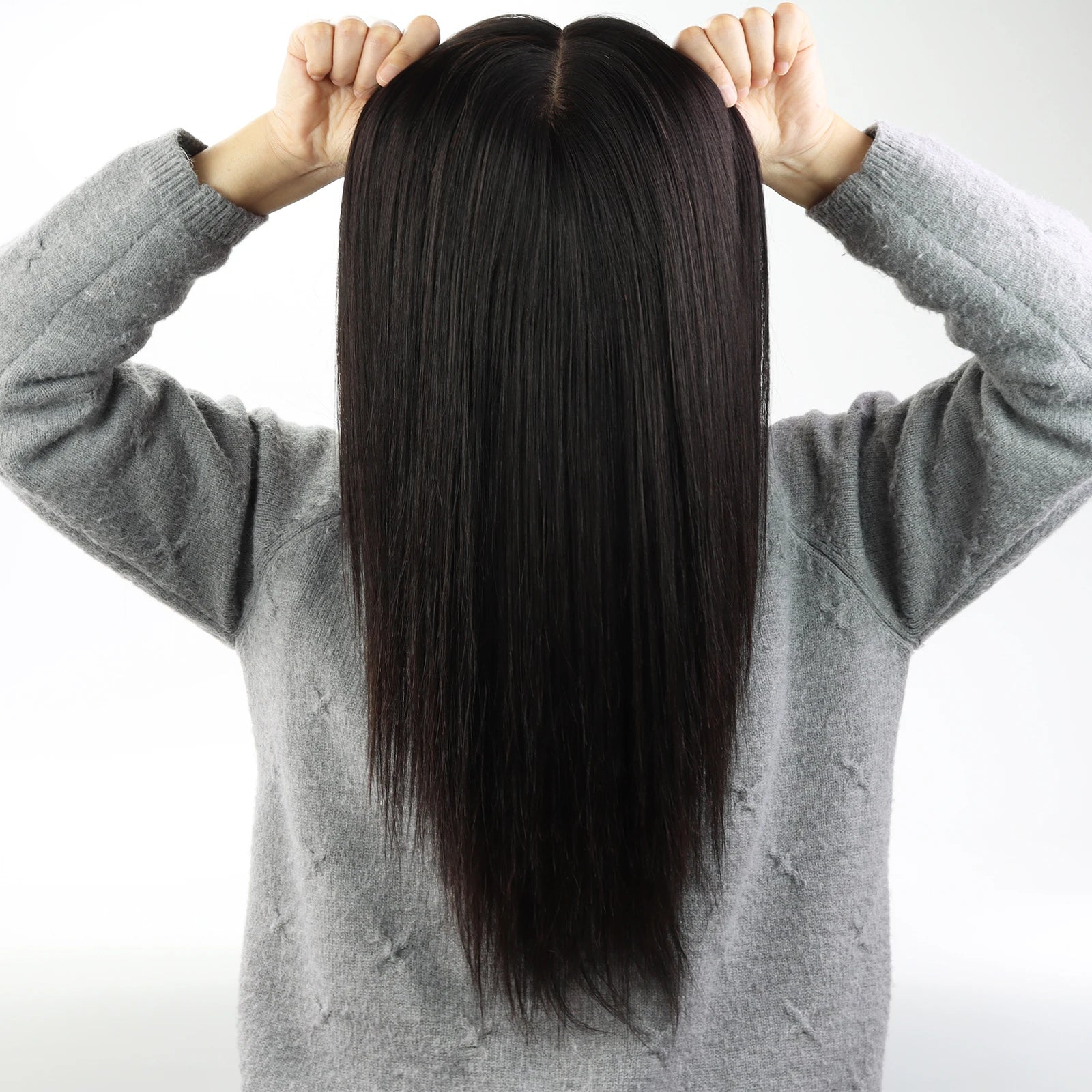 6x6“ Silk Top Full Lace Wig with PU front Real Virgin European Human Hair Wig for Women Silk Base with Elastic Net Wear to go
