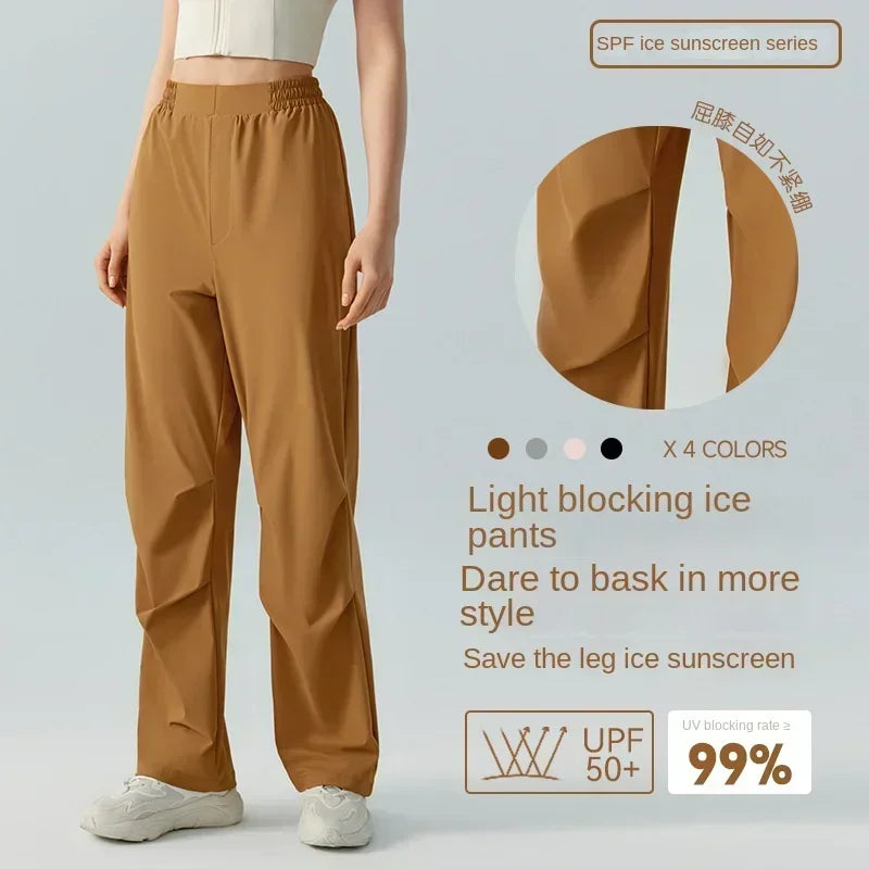 al yoga women's leggings Yoga Straight Leg Pants Loose Athletic Casual Quick Dry Fitness Pants