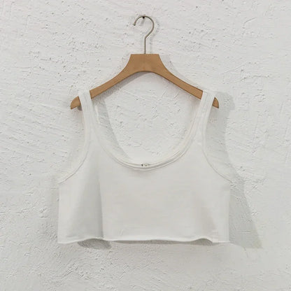100% Cotton Tops For Women 2024 Casual Sleeveless Women Summer Top Streetwear Sexy Crop Tops Ladies Aesthetic Clothing
