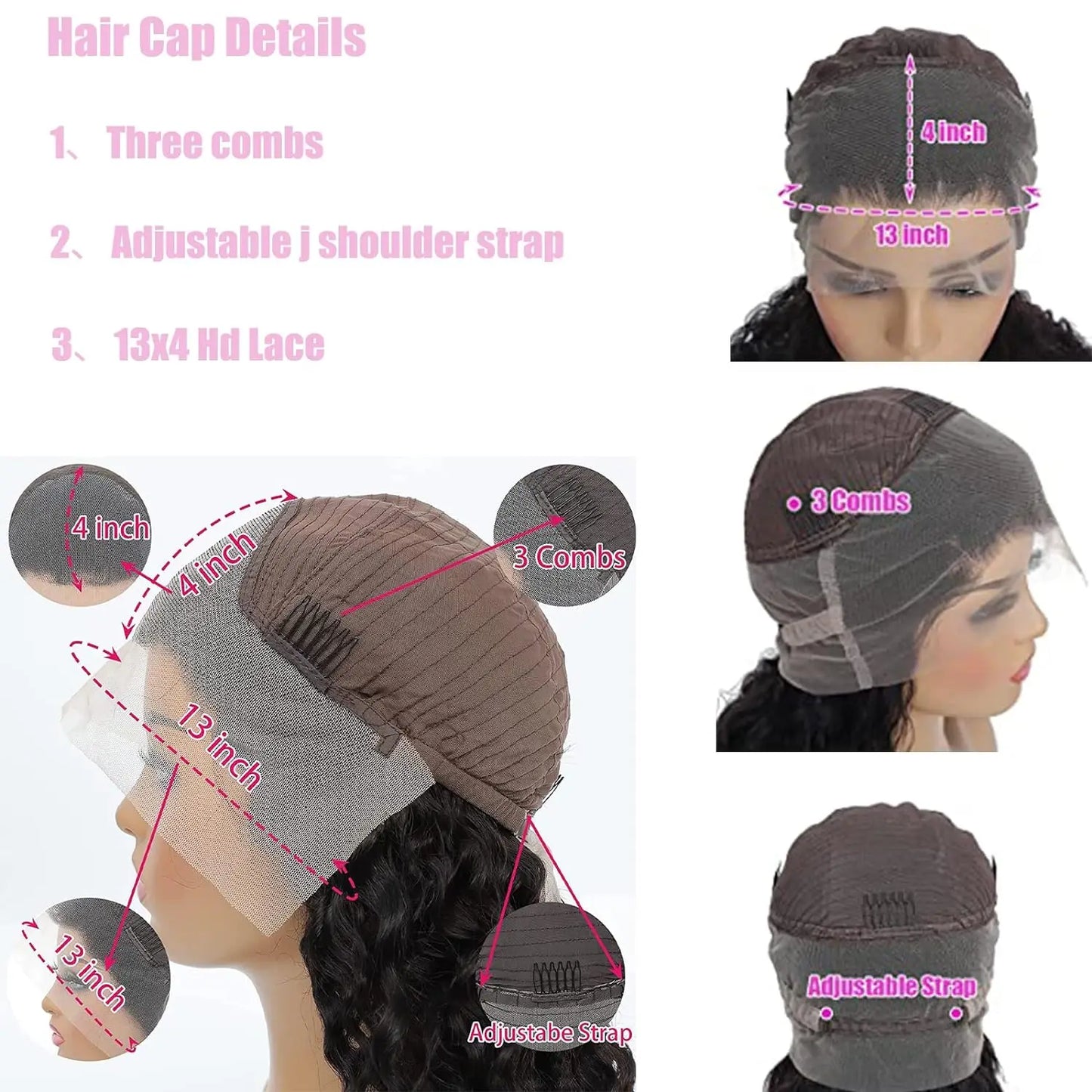 Glueless wigs Wear & Go 100% Human Wigs Water Wave Ready To Wear Short Bob Lace Frontal Brazilian Wig DEEP Curly For Woman Sale