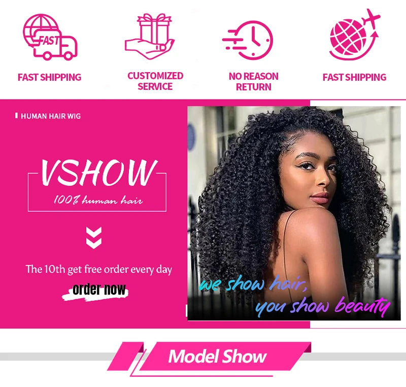 VSHOW 3 In 1 Half Wig With Drawstring Body Wave Wigs Human Hair Invisible Hairline Flip Over Wig Beginner Friendly
