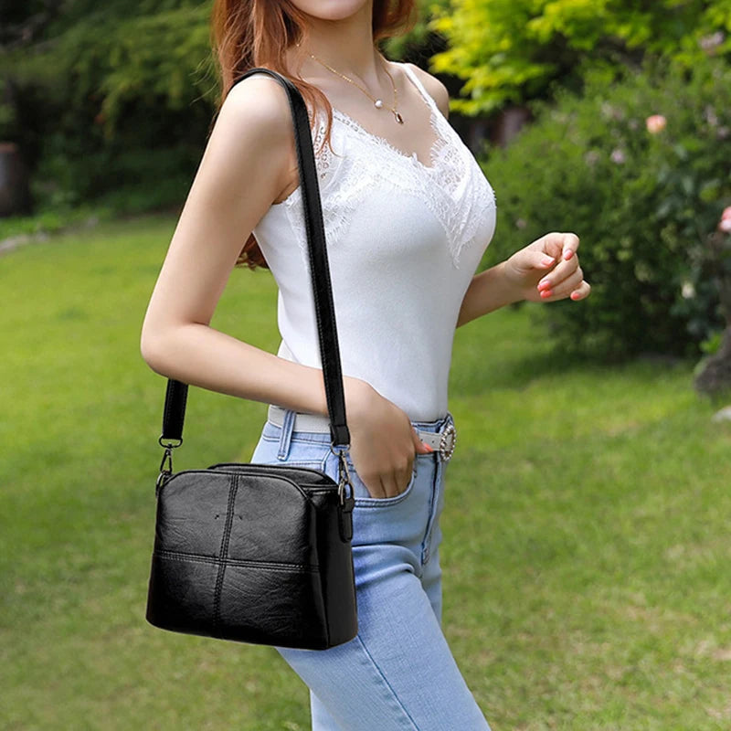 Women's Bags Retro Design Crossbody Bag Trend Quality PU Leather Bucket Shoulder Bags Small Handbags for Women