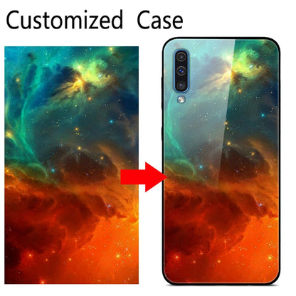 Custom Glass Phone Case for iPhone 13 14 12 7 8 Plus X 11 Pro XS MAX XR 6 SE 6s Cover DIY Customized Design Picture Name Photo