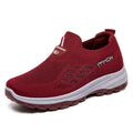 Women's Flat Shoes Slip on Casual Shoes New Luxury Platform Loafers Knitted Breathable Sneakers Soft Sole Lightweight Mom Shoes