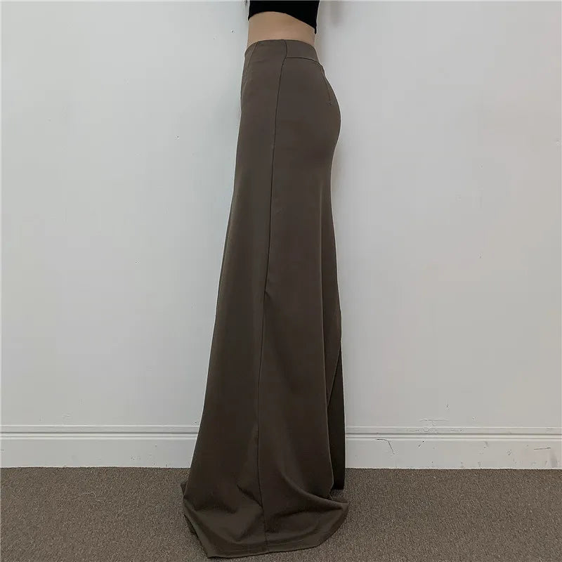 Skirts Women Long Skirt A Line Slim Bodycon Streetwear Club High Waist Sexy Elegant Splice Y2k Sheath Party Night Summer 2025