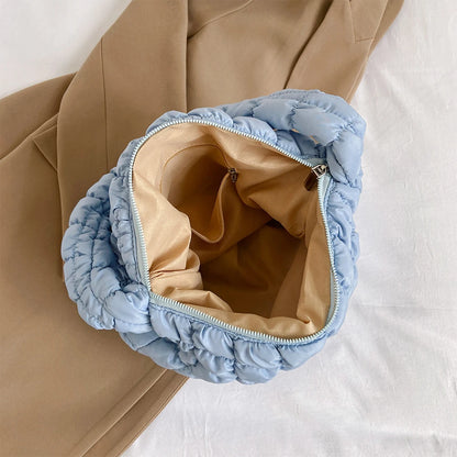 Women Crossbody Bags Quilted Pleated Ladies Shopper Bag Fashion Cloud Large Capacity Temperament Messenger Bag