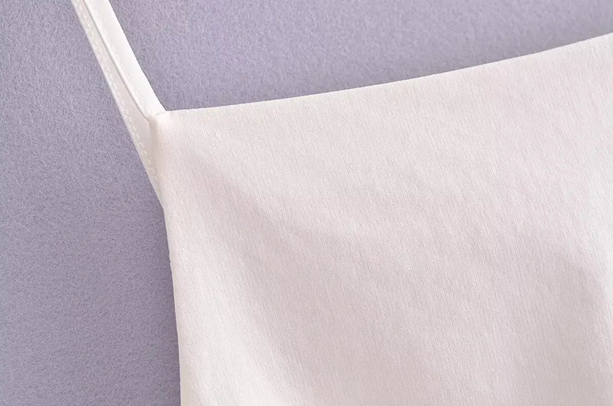 TRAF Women Top 2024 Lace Up Backless Camisole Top Women Cheap clothes Sexy Fashion Tanks & Camis Crop top Women White Black top