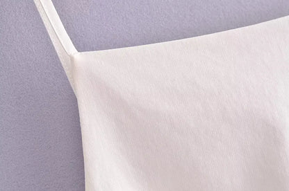 TRAF Women Top 2024 Lace Up Backless Camisole Top Women Cheap clothes Sexy Fashion Tanks & Camis Crop top Women White Black top