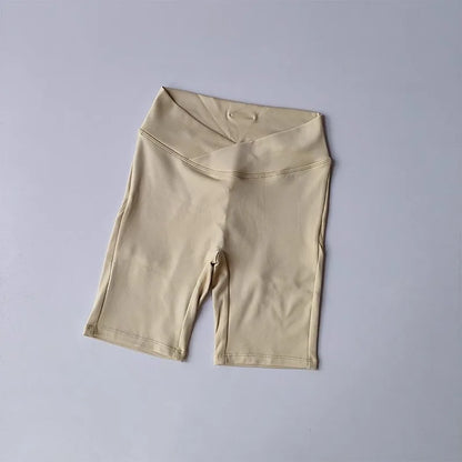 Women's yoga exercise shorts, high waist, tight fit, quick drying peach hip yoga five point exercise and fitness pants