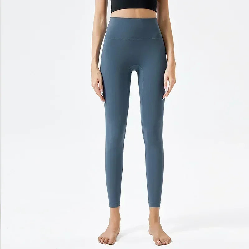 Yoga Pants No Embarrassment Line Sports Fitness Pants Tight Peach Lift Hip High Waist Nude Yoga Leggings