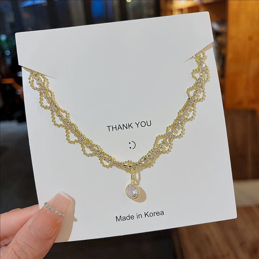 New Necklace For Women Light Luxury Niche Design Sense Temperament Chain Choker Advanced Clavicle Jewelry