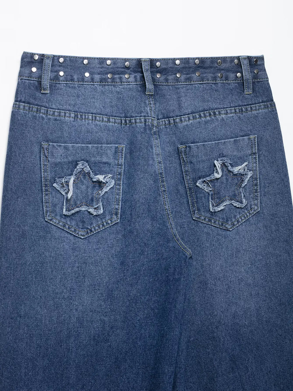 European style new women's fashion versatile temperament straight embroidered low waist jeans trousers