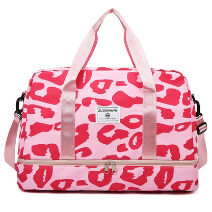 Large Gym Duffel Bag for Women and Men Travel Bag with Shoe and Wet Clothes Compartments Carry On Shoulder Tote Bags