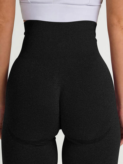 Women's Solid High Waisted Yoga Pants Butt Lifting Tummy Control Stretchy 4-Way Stretch Workout Leggings Comfortable Gym Fitness