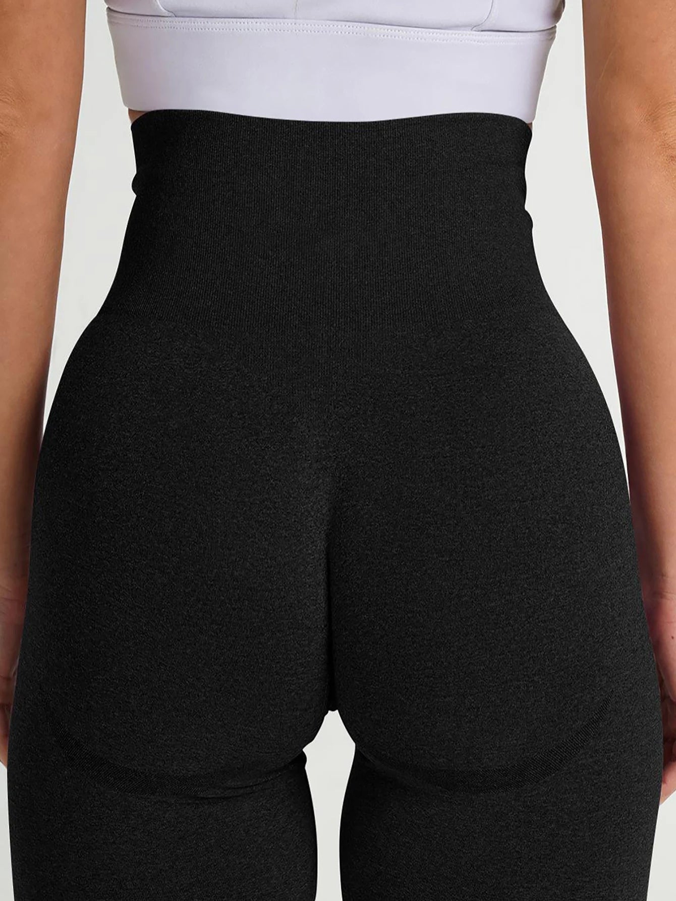 Women's Solid High Waisted Yoga Pants Butt Lifting Tummy Control Stretchy 4-Way Stretch Workout Leggings Comfortable Gym Fitness