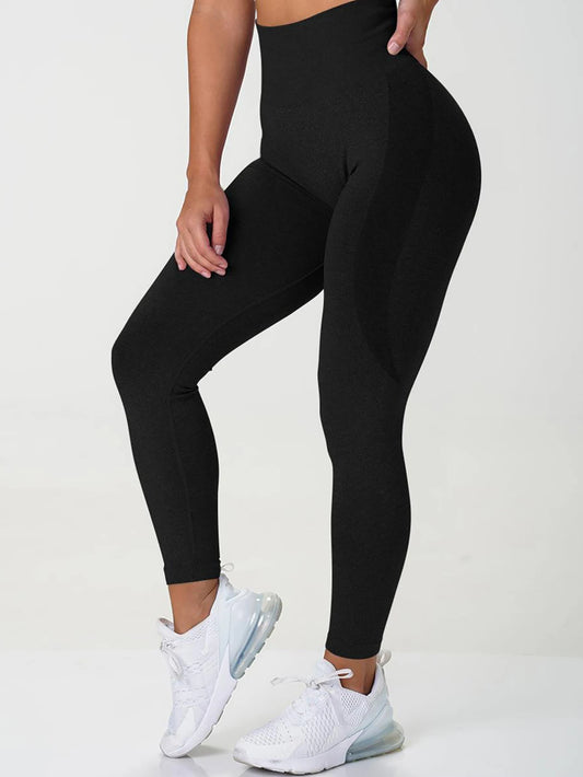 Women's Solid High Waisted Yoga Pants Butt Lifting Tummy Control Stretchy 4-Way Stretch Workout Leggings Comfortable Gym Fitness