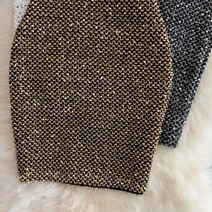 Skirts For Women Stylish Sequin Woman Skirt Formal Office Premium Chic And Elegant V Luxury Offer Original Hot Korean Style On