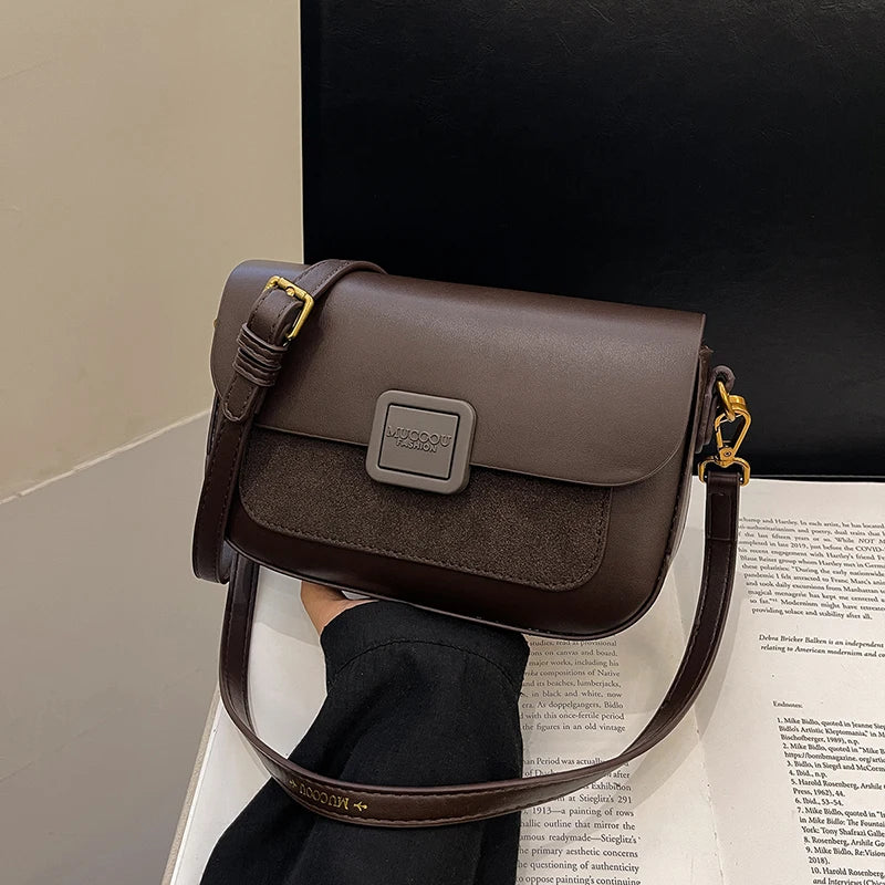 Women's Bag 2025 Autumn and Winter Simple Fashion Small Square Bag Korean Style High-Grade Fashion All-Match Casual Shoulder Bag