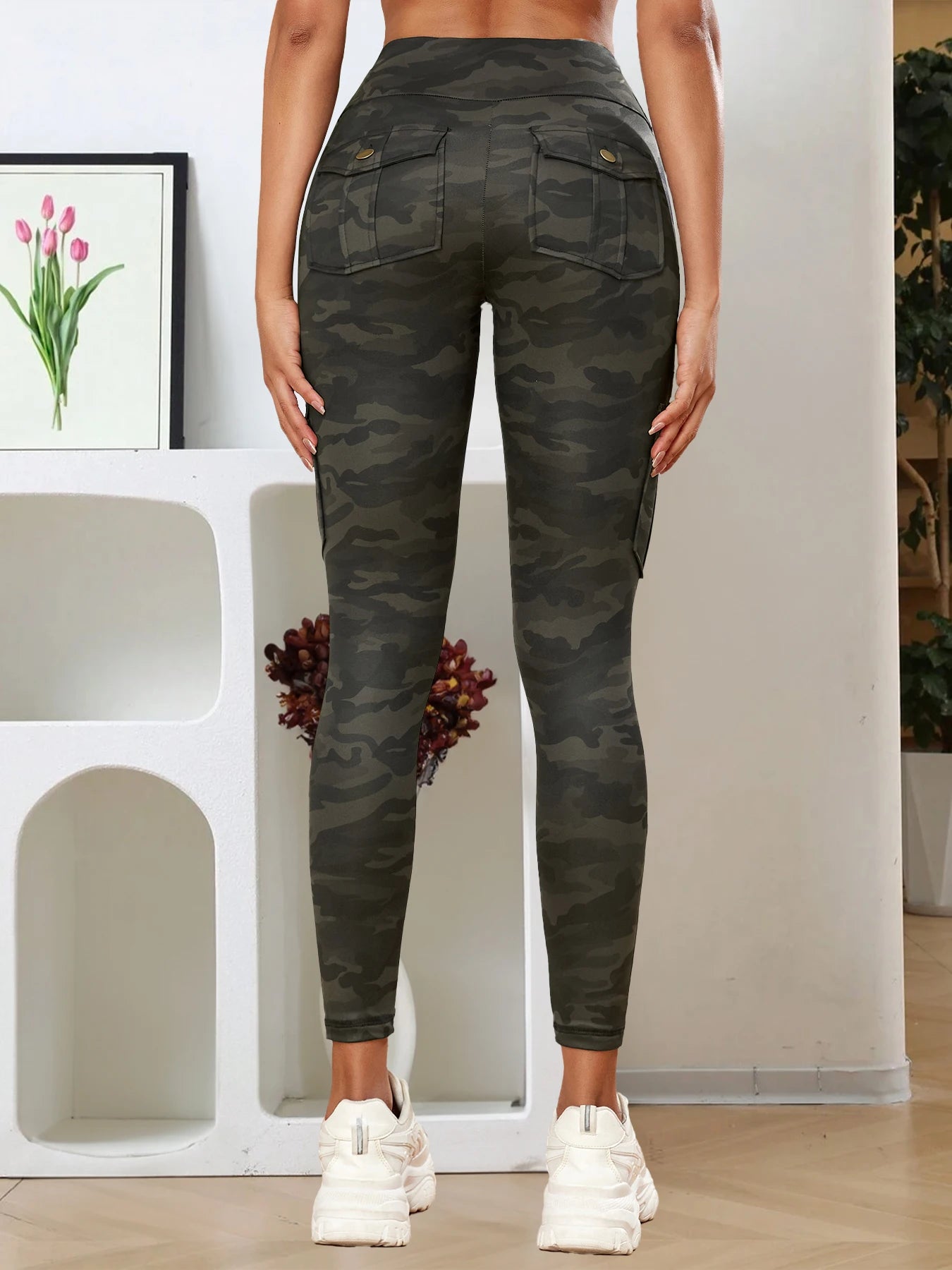 New Camouflage Printed Yoga Pants Women's High Waist Butt Lifting Workout  Tights Push Up Fitness Leggings Gym Activewear