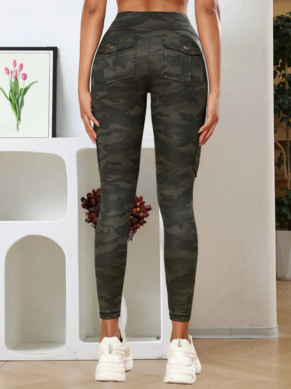 New Camouflage Printed Yoga Pants Women's High Waist Butt Lifting Workout  Tights Push Up Fitness Leggings Gym Activewear