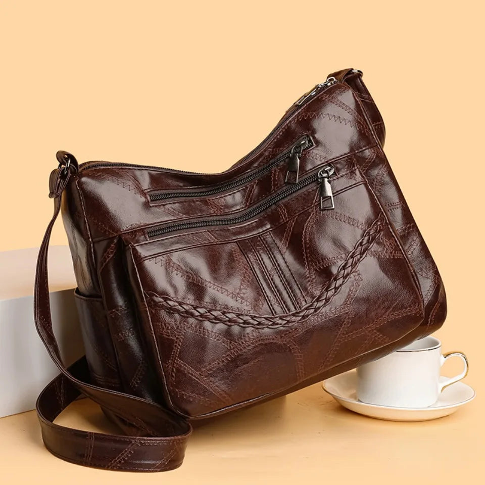 Light Women's Bags for Mom Multi-pocket Design Ladies Crossbody Shoulder Bags Vintage Pu Leather Purses and Handbags Sac A Main
