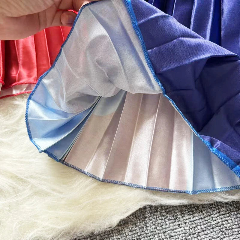 2025 Satin Long Skirts for Women Draped High Waist Midi Skirt Woman Summer Straight Women's Skirt Holiday Beach Women Skirt