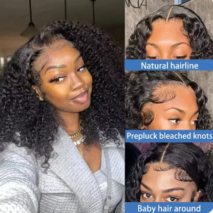 Glueless Wigs Human Hair Wear And Go Kinky Curly Lace Frontal 100% Human Hair Perruque Cheveux Humains OnSale Brazilian Raw Hair