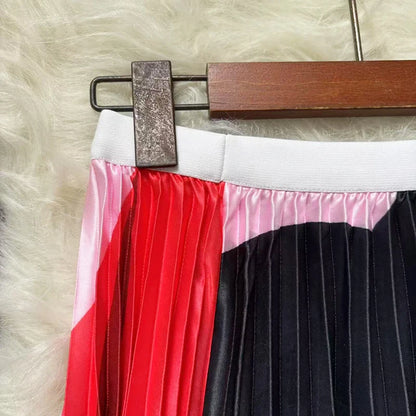 2025 Satin Long Skirts for Women Draped High Waist Midi Skirt Woman Summer Straight Women's Skirt Holiday Beach Women Skirt