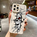 Black Skull Phone Case For iPhone 15 Cases iPhone 14 13 12 11 Pro Max Mini XS Max XR X 7 8 Plus SE2022 Matte Soft Silicone Cover