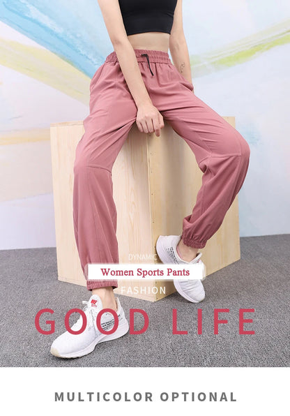 Women Yoga Training Pants Sports Trousers Exercise Fitness High Waist Sportswear Running Jogging Pants Workout Yoga Sweatpants